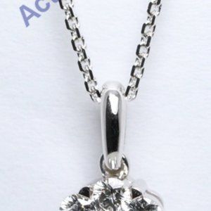 18K White Round Diamond Pendant (0.52 Ct G Vs ) C19000212